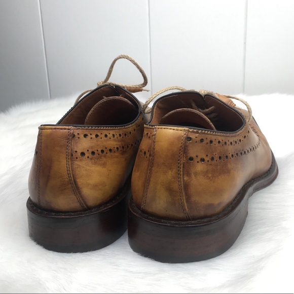 SOLD: Calzoleria 11 Tan Leather Oxford Dress Shoes - Picture 5 of 8